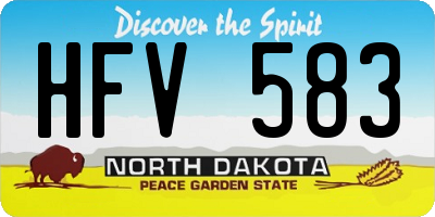 ND license plate HFV583