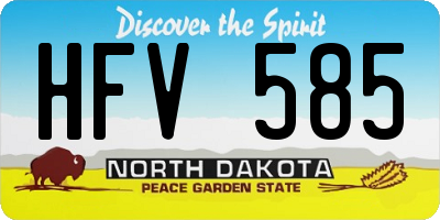 ND license plate HFV585