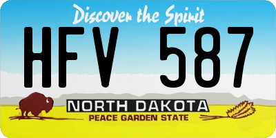 ND license plate HFV587