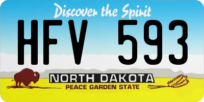 ND license plate HFV593