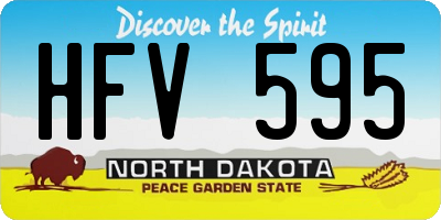 ND license plate HFV595