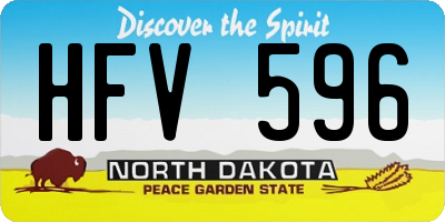 ND license plate HFV596