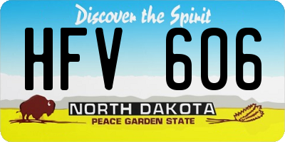 ND license plate HFV606