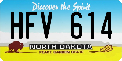 ND license plate HFV614