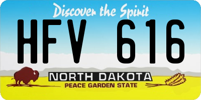 ND license plate HFV616