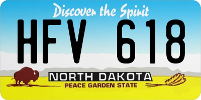 ND license plate HFV618