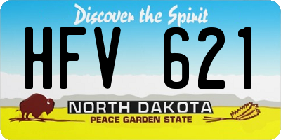 ND license plate HFV621