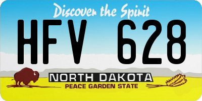 ND license plate HFV628