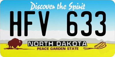 ND license plate HFV633
