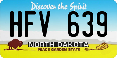 ND license plate HFV639