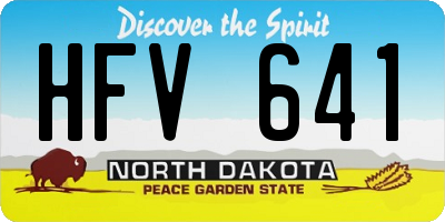 ND license plate HFV641
