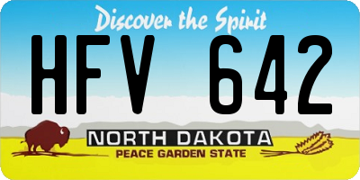 ND license plate HFV642
