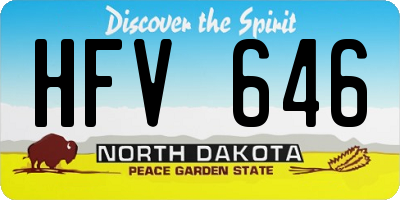 ND license plate HFV646