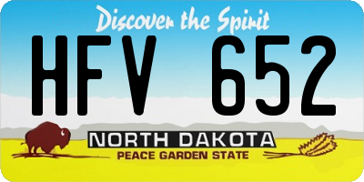 ND license plate HFV652