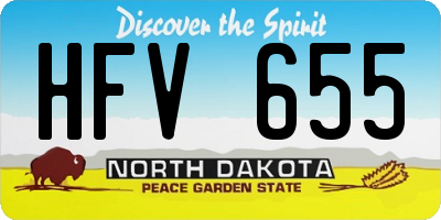 ND license plate HFV655