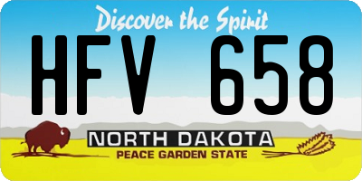 ND license plate HFV658
