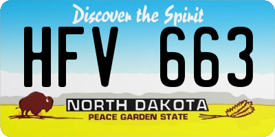 ND license plate HFV663