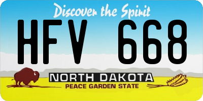 ND license plate HFV668