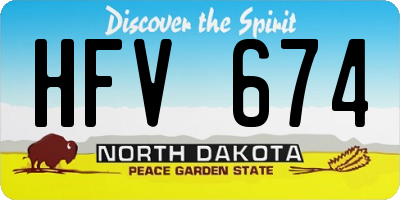 ND license plate HFV674