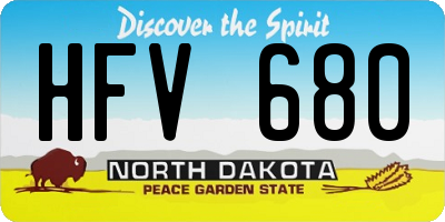 ND license plate HFV680