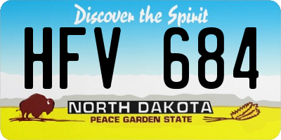 ND license plate HFV684