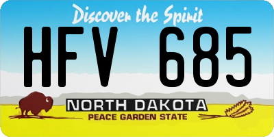 ND license plate HFV685