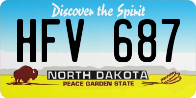 ND license plate HFV687