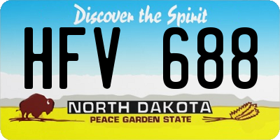 ND license plate HFV688