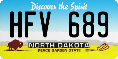 ND license plate HFV689