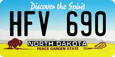 ND license plate HFV690