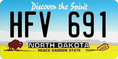 ND license plate HFV691