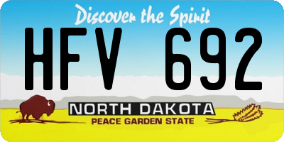 ND license plate HFV692