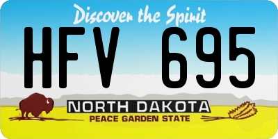 ND license plate HFV695