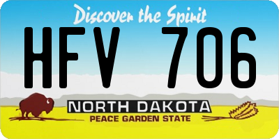 ND license plate HFV706
