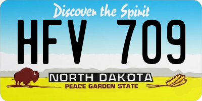 ND license plate HFV709