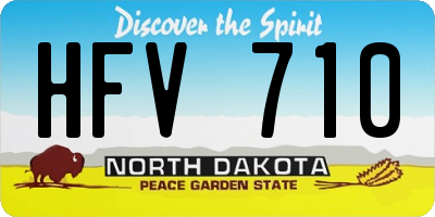 ND license plate HFV710