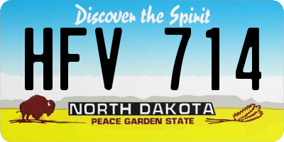 ND license plate HFV714
