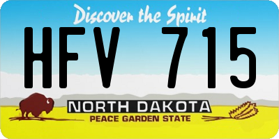 ND license plate HFV715