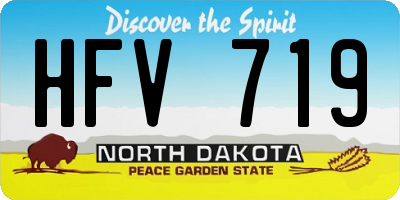 ND license plate HFV719