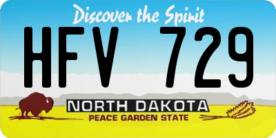 ND license plate HFV729