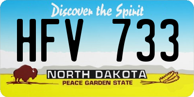 ND license plate HFV733