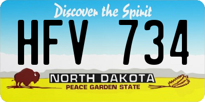 ND license plate HFV734
