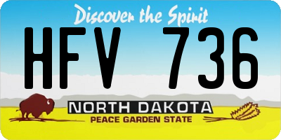 ND license plate HFV736