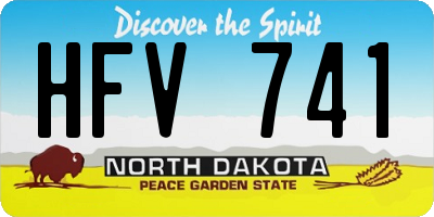 ND license plate HFV741