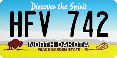 ND license plate HFV742