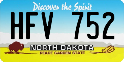 ND license plate HFV752