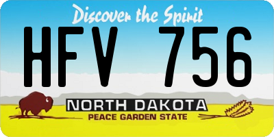 ND license plate HFV756
