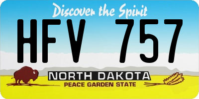 ND license plate HFV757