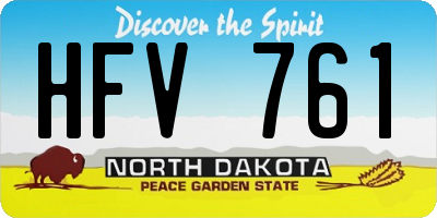 ND license plate HFV761