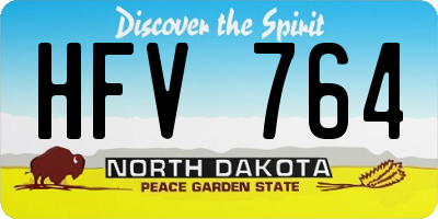 ND license plate HFV764